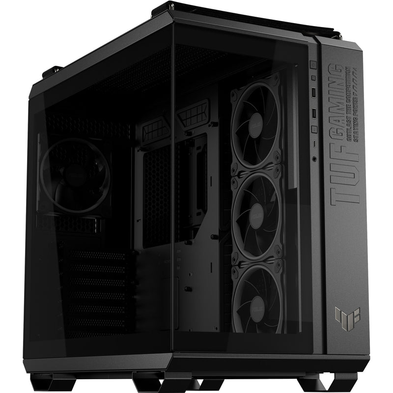 Load image into Gallery viewer, Asus tuf gaming gt502 horizon argb midi tower behuizing (zwart | 3x usb-a | 1x usb-c | tempered glass)
