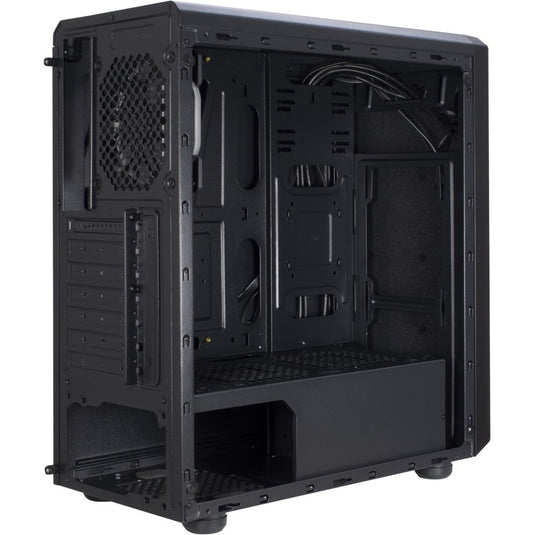 Inter-tech c-3 saphir midi tower behuizing (zwart | 3x usb-a | window)