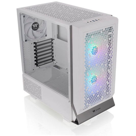Thermaltake ceres 300 tg argb snow midi tower behuizing (wit | 2x usb-a | 1x usb-c | rgb | tempered glass)