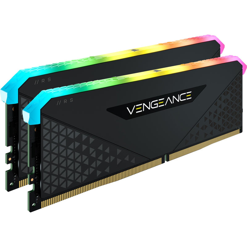 Load image into Gallery viewer, Corsair 32 gb ddr4-3200 kit werkgeheugen (zwart, cmg32gx4m2e3200c16, vengeance rgb rs, xmp 2.0)
