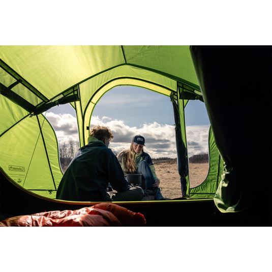 Coleman darwin 3 plus koepeltent (donkergroen lichtgroen, met voorbouw, model 2025)