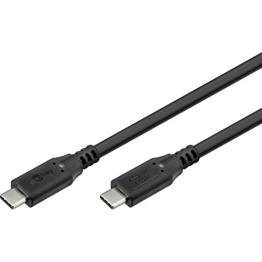 Goobay usb-c 4.0 > usb-c kabel (zwart, 1,5 meter)