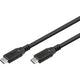 Goobay usb-c 4.0 > usb-c kabel (zwart, 1,5 meter)