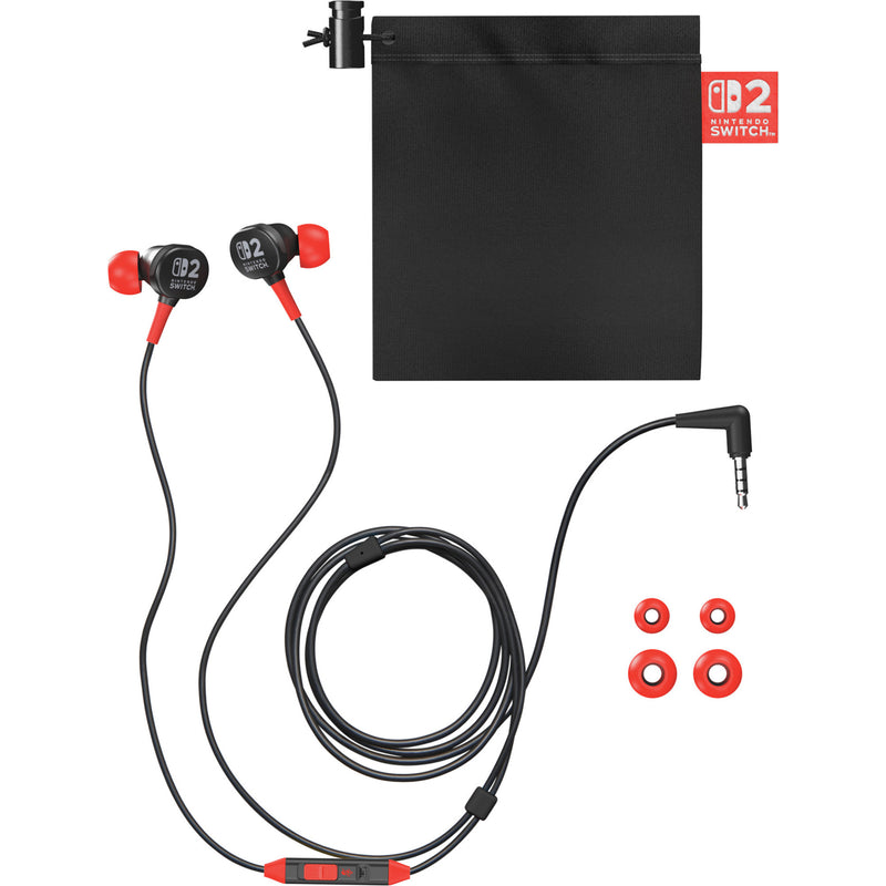 Load image into Gallery viewer, Powera bedrade oordopjes voor nintendo switch 2 in-ear (zwart rood, nintendo switch 2, nintendo switch, nintendo switch - oled model, nintendo switch lite)
