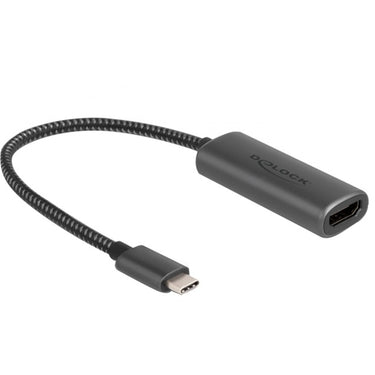 Delock usb-c (male) > hdmi (female) (dp alt mode) adapter (grijs, 0,2 meter)