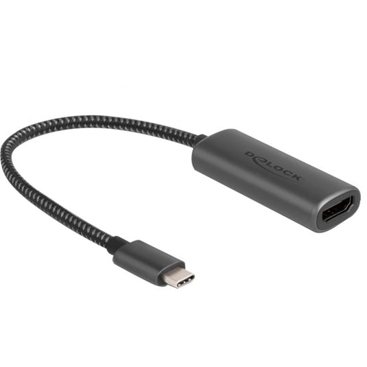 Delock usb-c (male) > hdmi (female) (dp alt mode) adapter (grijs, 0,2 meter)