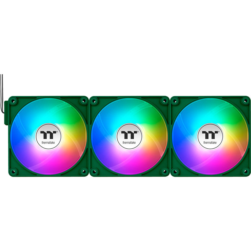 Load image into Gallery viewer, Thermaltake ct120 ex argb sync pc cooling fan racing green (3-fan pack) case fans (groen, 3 stuks, 120 x 120 x 25 mm, pwm)

