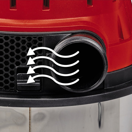 Einhell te-vc 2340 sacl nat- en droogzuiger (bourgondisch rood roestvrij staal)