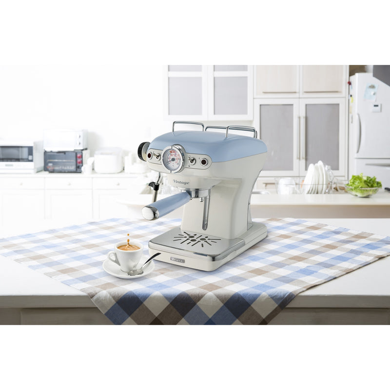 Load image into Gallery viewer, Ariete vintage espressomachine 1389 15 (lichtblauw wit)
