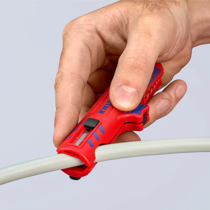 Load image into Gallery viewer, Knipex universele kabelstripper 1685125sb kabelstrip- ontmantelingsgereedschap (rood blauw)
