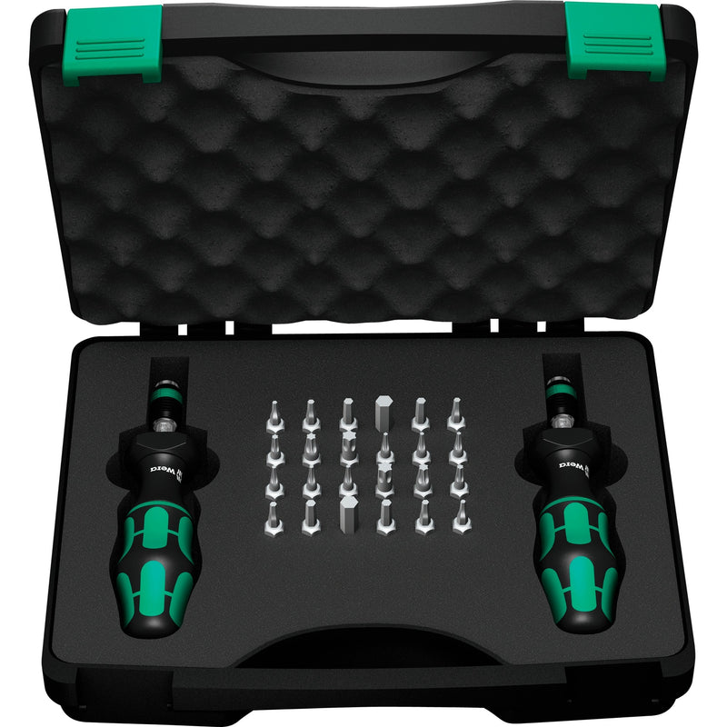 Load image into Gallery viewer, Wera 7440 41 kraftform momentschroevendraaier-set 0,3-3,0 nm (zwart groen, 26‑delig)
