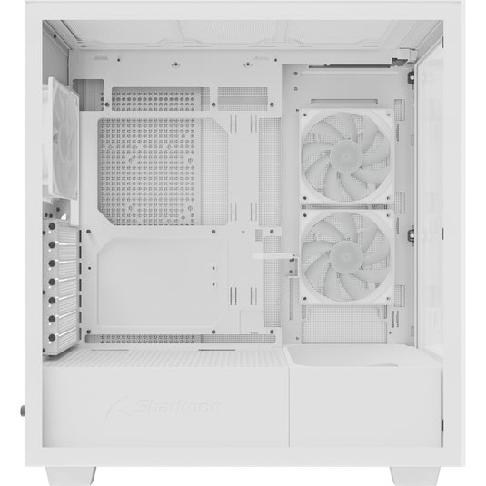 Sharkoon rebel c60 rgb midi tower behuizing (wit | 2x usb-a | 1x usb-c | rgb | tempered glass)