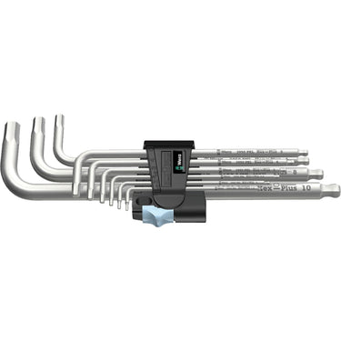 Wera inbussleutelset 3950 9 hex-plus stainless 1 (roestvrij staal, 9-delig, 1.5mm tot 10mm)