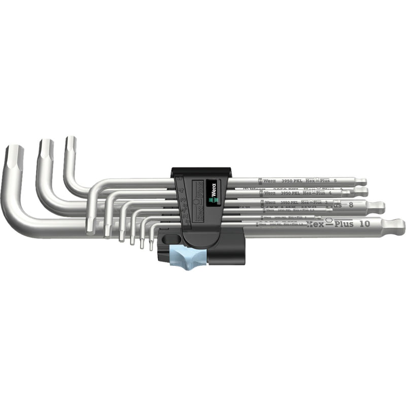 Load image into Gallery viewer, Wera inbussleutelset 3950 9 hex-plus stainless 1 (roestvrij staal, 9-delig, 1.5mm tot 10mm)
