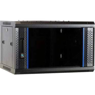 Dsi 6u wandkast met glazen deur - ds6406 server rack (zwart, 600 x 450 x 368mm)