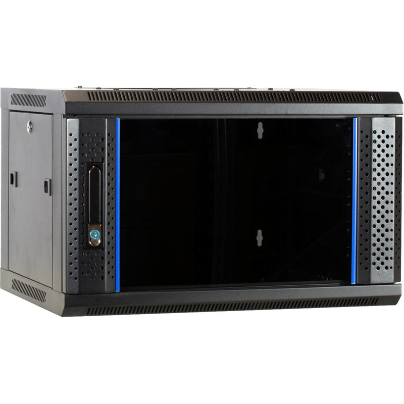 Load image into Gallery viewer, Dsi 6u wandkast met glazen deur - ds6406 server rack (zwart, 600 x 450 x 368mm)
