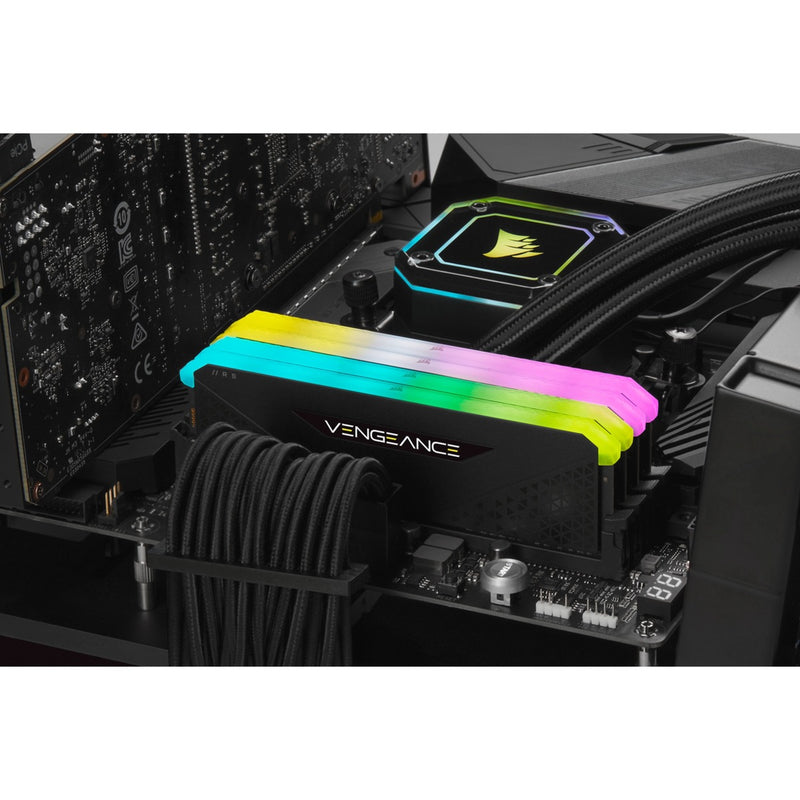 Load image into Gallery viewer, Corsair vengeance rgb rs 16 gb ddr4-3200 (2x 8 gb) werkgeheugen (zwart, cmg16gx4m2e3200c16, xmp 2.0)
