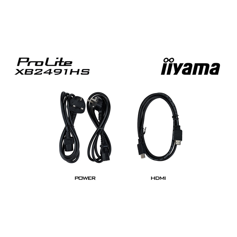 Load image into Gallery viewer, Iiyama prolite xb2491hs-b1 23.8 monitor (zwart, 120 hz, hdmi, displayport, audio)

