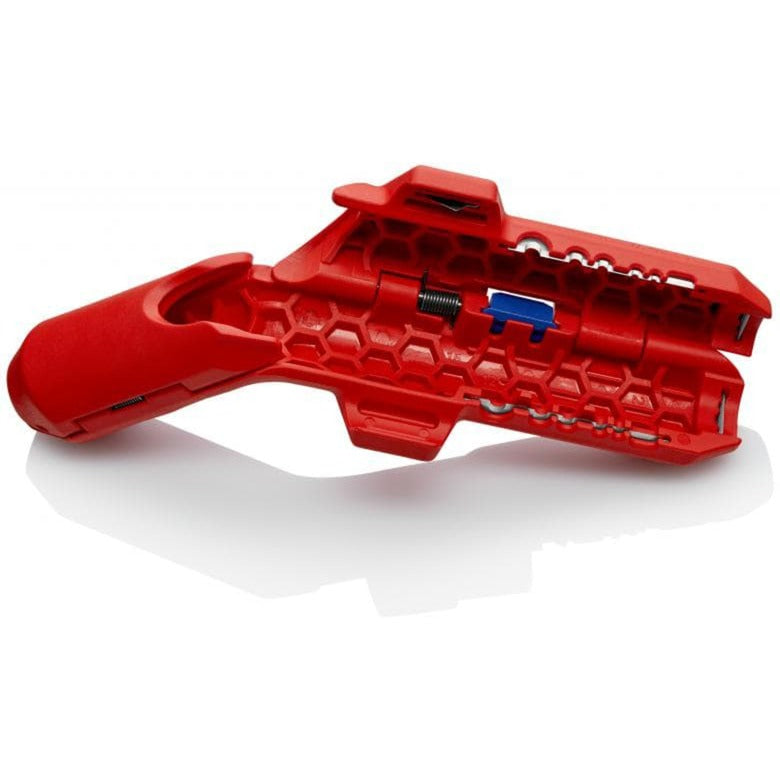 Load image into Gallery viewer, Knipex ergostrip universeel ontmantelingsgereedschap 16 95 02 sb kabelstrip- ontmantelingsgereedschap (rood blauw, links-handig)
