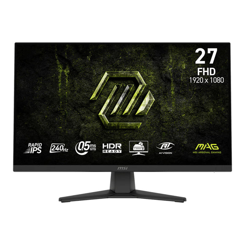 Load image into Gallery viewer, Msi mag 272f x24 27 gaming monitor (zwart, 2x hdmi, 1x displayport, amd freesync, 240 hz)
