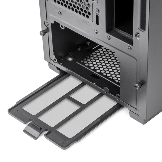 Silverstone cs382 mini tower behuizing (zwart | 2x usb-a | 1x usb-c)