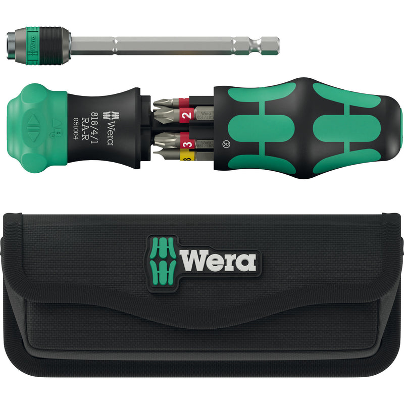 Load image into Gallery viewer, Wera kraftform kompakt 25 ra-r met etui, 6‑delig bitset (zwart groen)
