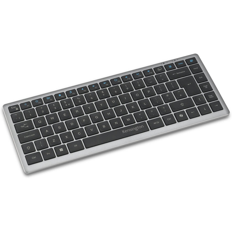 Load image into Gallery viewer, Kensington kb435 eq rechargeable multi-device compact keyboard (grijs, us-international lay-out (qwerty), scissor switches, 80% (tkl), usb, 2,4 ghz, bluetooth 5.4)
