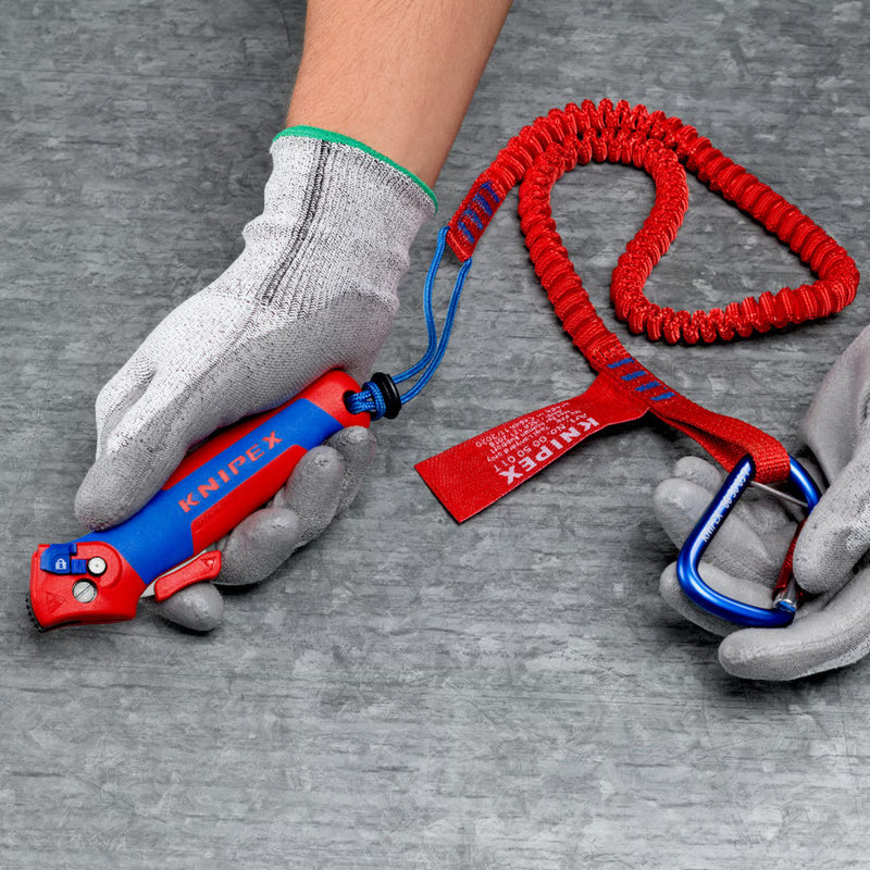 Load image into Gallery viewer, Knipex kabelmes, met glijschoen (rood blauw)
