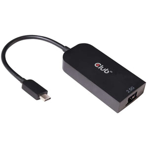 Club 3d usb-c 3.2 gen 1 naar 2.5gb-lan ethernet adapter (zwart, 0,16 meter)
