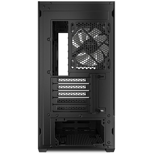 Sharkoon mk6 rgb mini tower behuizing (zwart | 2x usb-a | 1x usb-c | rgb | tempered glass)