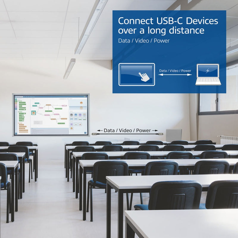 Load image into Gallery viewer, Act connectivity usb-c 3.2 gen2 active optical cable (aoc) aansluitkabel (grijs zwart, 5 meter)
