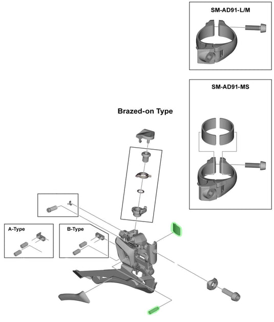 Shimano support screw plate for fd-r8000 fd-4700 front derailleur