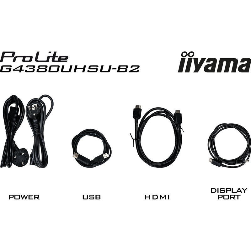 Load image into Gallery viewer, Iiyama g-master red eagle g4380uhsu-b2 42.5 4k uhd gaming monitor (zwart, 2x hdmi, 2x displayport, 4x usb-a, usb-b, 144 hz)
