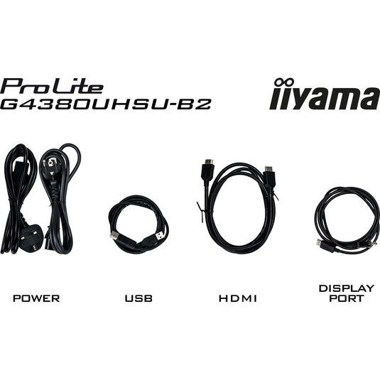 Iiyama g-master red eagle g4380uhsu-b2 42.5 4k uhd gaming monitor (zwart, 2x hdmi, 2x displayport, 4x usb-a, usb-b, 144 hz)