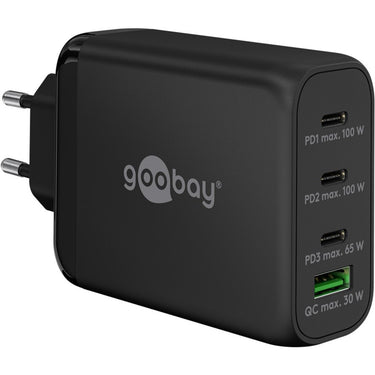 Goobay usb-c pd multiport quick charger (100 w) (zwart)