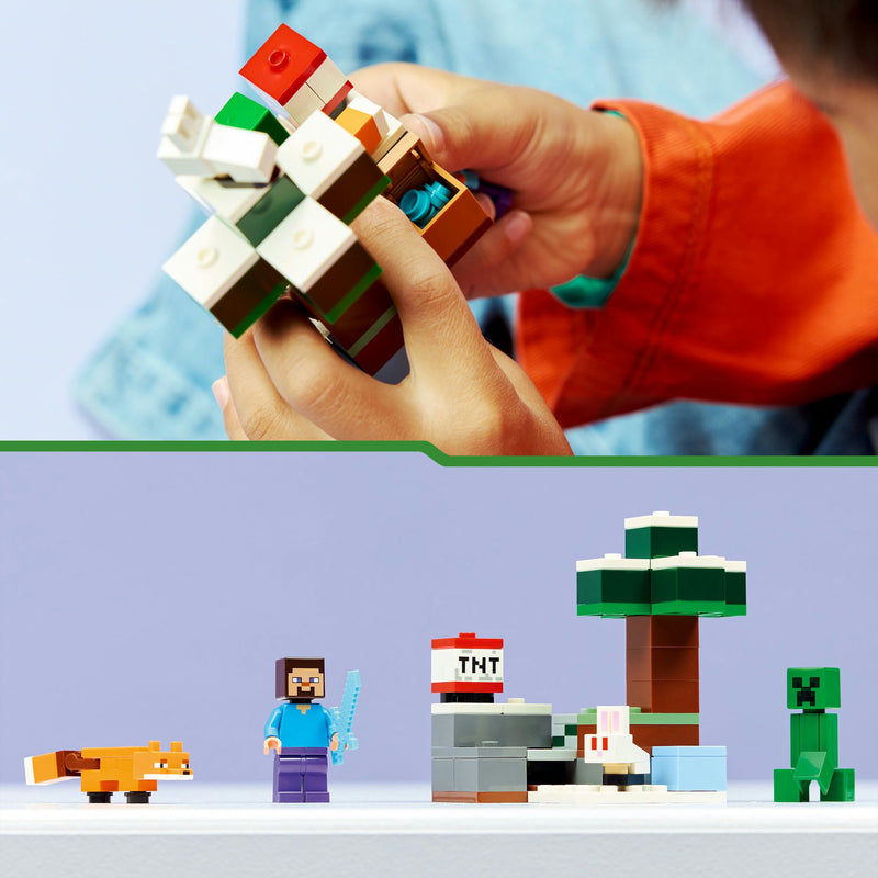 Afbeelding laden in galerijviewer, Lego minecraft steve's taiga-avontuur videogame bouwpakket voor kinderen - 21583
