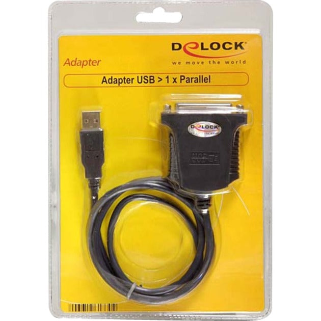 Load image into Gallery viewer, Delock usb-a 1.1 naar parallel kabel (zwart, 0,8 meter)

