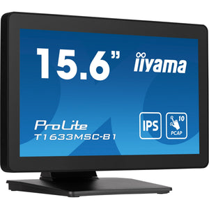 Iiyama prolite t1633msc-b1 15.6 touchscreen monitor (zwart, hdmi, displayport, 2x usb-a)