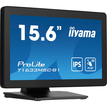 Iiyama prolite t1633msc-b1 15.6 touchscreen monitor (zwart, hdmi, displayport, 2x usb-a)