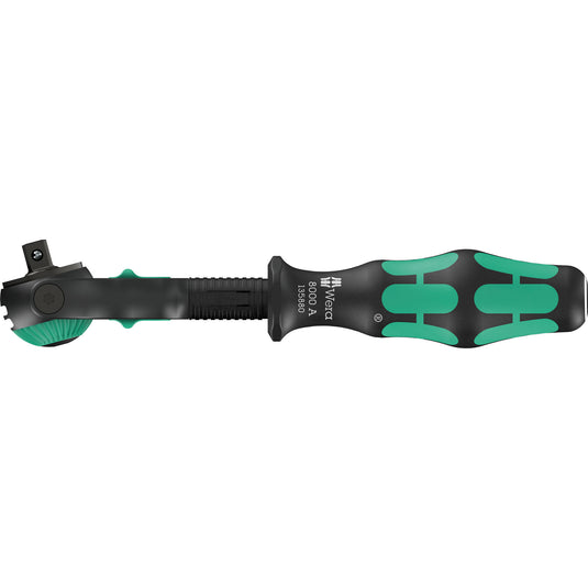 Wera 8000 a black edition zyklop speed ratel met 1 4 aandrijving (zwart groen)