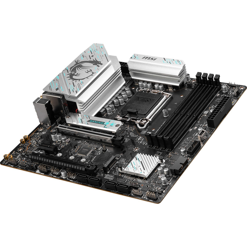 Load image into Gallery viewer, Msi b760m gaming plus wifi socket 1700 moederbord (zwart zilver, raid, 2.5 gb-lan, wi-fi 6e, bt, sound, µatx)
