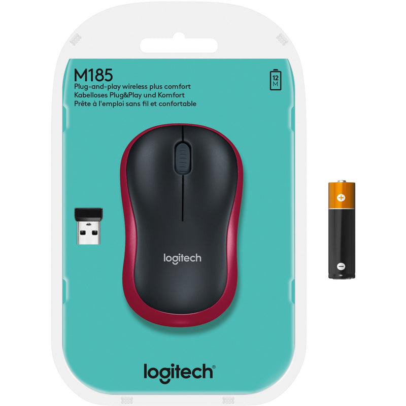 Load image into Gallery viewer, Logitech wireless mouse m185 (rood, retail)
