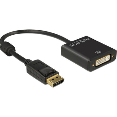 Delock displayport naar dvi adapter (zwart, 0,2 meter, 4k)