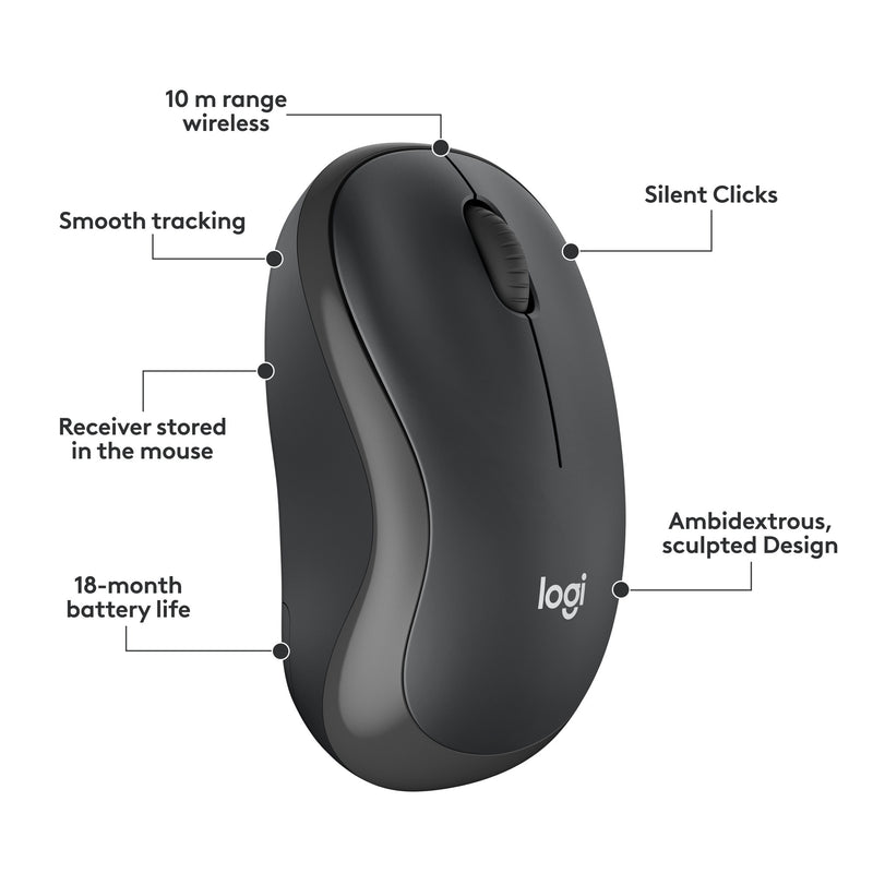 Load image into Gallery viewer, Logitech mk295 silent wireless keyboard and mouse combo desktopset (zwart, us-international lay-out (qwerty), 100%)
