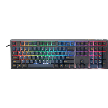 Ducky one 3 pro rgb mechanisch gaming toetsenbord (zwart, us lay-out (qwerty), cherry mx2a red, 100%, rgb led, double-shot pbt, quack mechanics, hot swap)