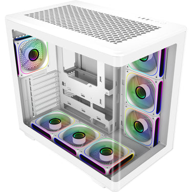 Cooler master elite 600 midi tower behuizing (wit | 2x usb-a | 1x usb-c | tempered glass)