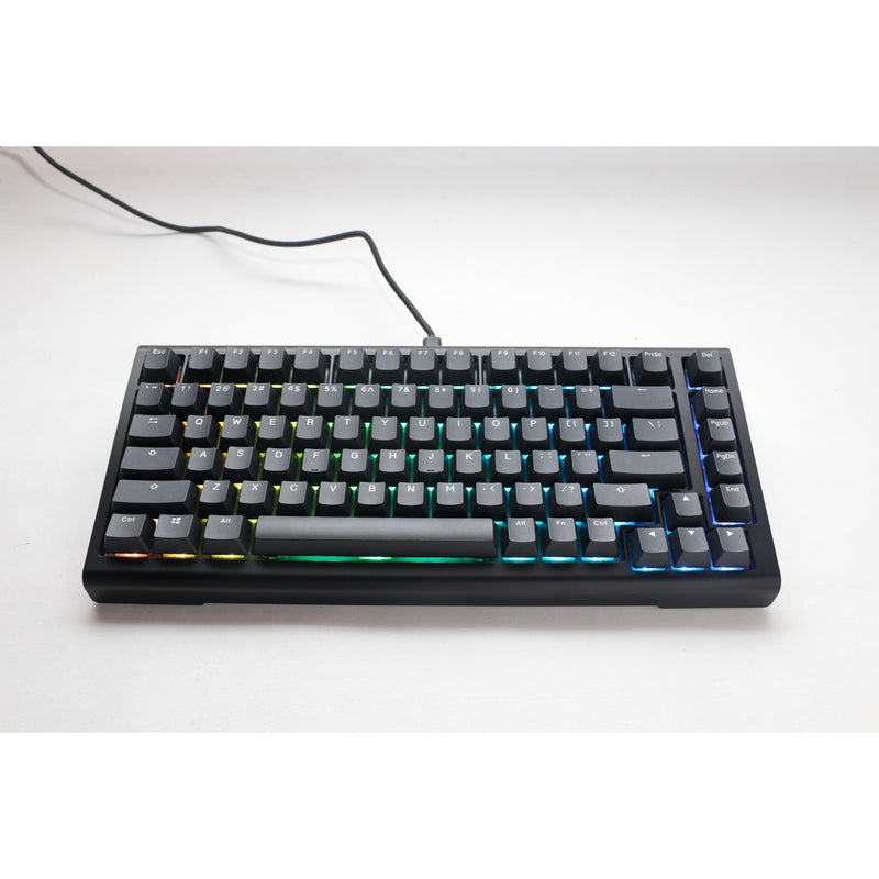Load image into Gallery viewer, Ducky projectd tinker 75 met qmk via, toetsenbord (zwart wit, us lay-out, cherry mx blue, rgb led, double-shot pbt, hot-swappable, gasket mount, 75%)
