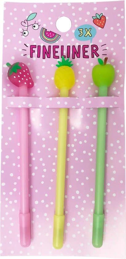 Van der doelen 3 fineliners summer fun fruit