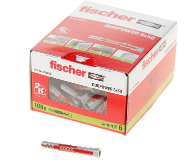 Fischer duopower pluggen 6x50mm - 50 stuks