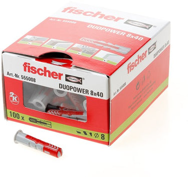 Fischer duopower | universele pluggen | 8x40 mm - 100 stuks - 535455